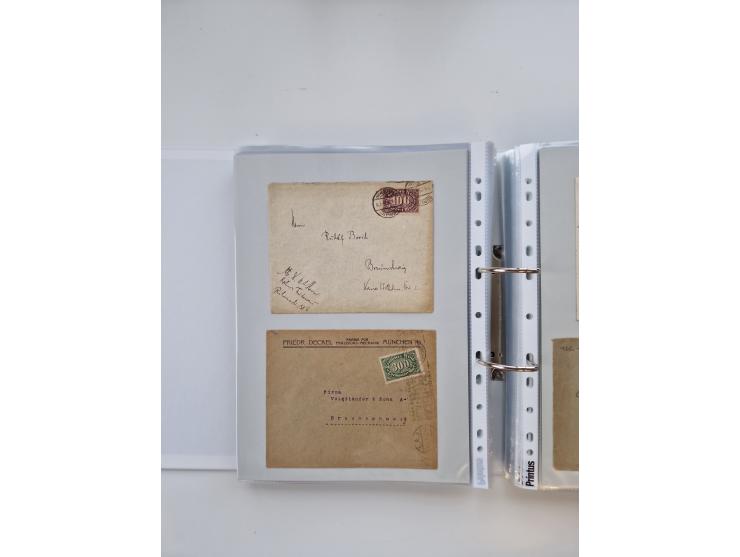 1920/23, umfangreiche Sammlung mit über 4600 Briefen, Karten und Ganzsachen. Dabei interessante Frankaturen, Blockeinheiten, 