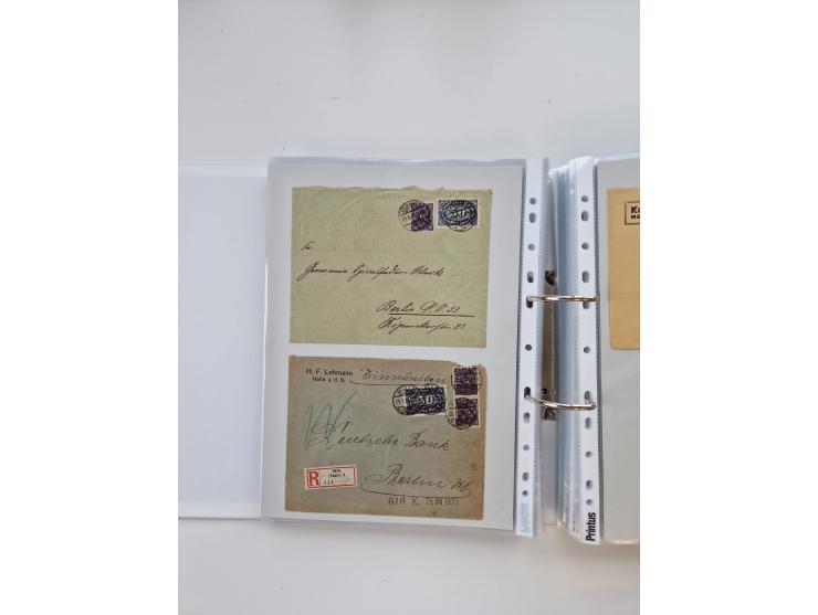 1920/23, umfangreiche Sammlung mit über 4600 Briefen, Karten und Ganzsachen. Dabei interessante Frankaturen, Blockeinheiten, 