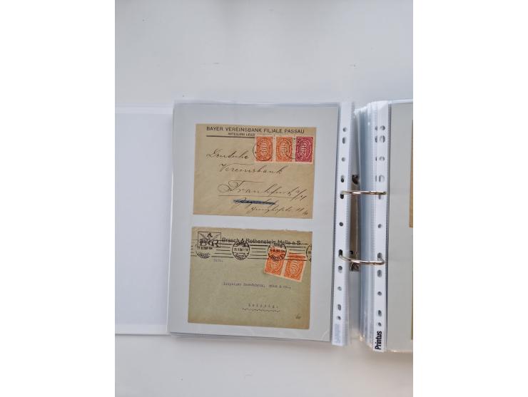 1920/23, umfangreiche Sammlung mit über 4600 Briefen, Karten und Ganzsachen. Dabei interessante Frankaturen, Blockeinheiten, 