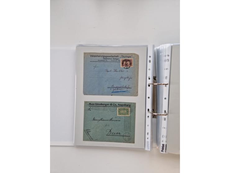 1920/23, umfangreiche Sammlung mit über 4600 Briefen, Karten und Ganzsachen. Dabei interessante Frankaturen, Blockeinheiten, 