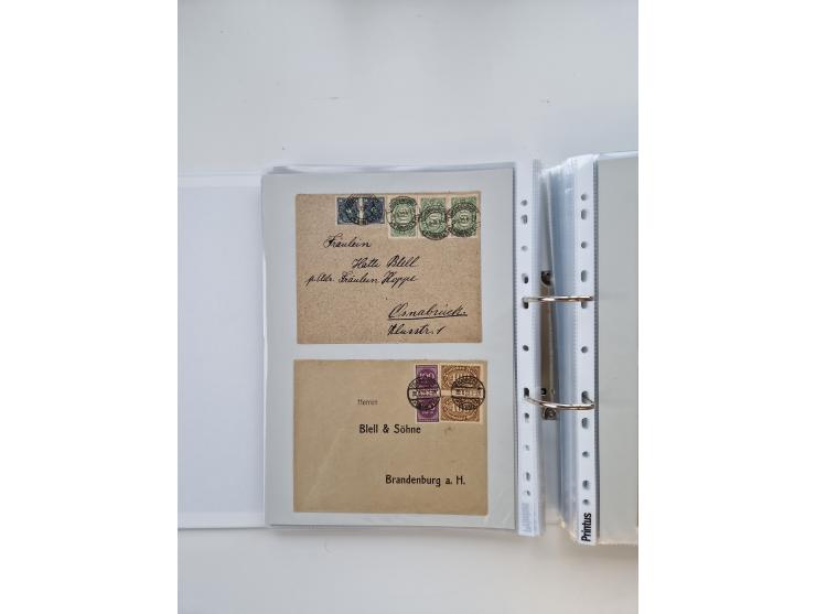 1920/23, umfangreiche Sammlung mit über 4600 Briefen, Karten und Ganzsachen. Dabei interessante Frankaturen, Blockeinheiten, 