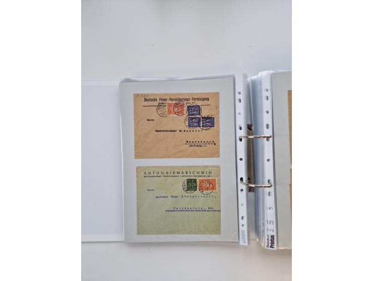 1920/23, umfangreiche Sammlung mit über 4600 Briefen, Karten und Ganzsachen. Dabei interessante Frankaturen, Blockeinheiten, 