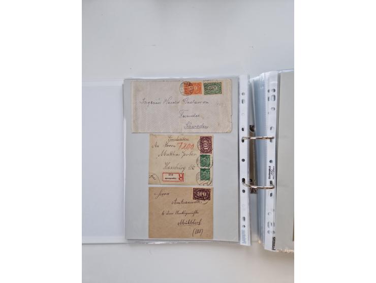 1920/23, umfangreiche Sammlung mit über 4600 Briefen, Karten und Ganzsachen. Dabei interessante Frankaturen, Blockeinheiten, 