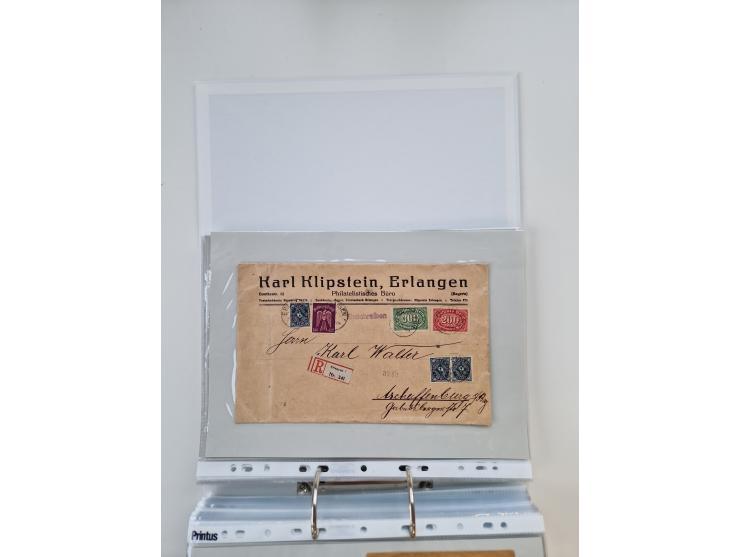 1920/23, umfangreiche Sammlung mit über 4600 Briefen, Karten und Ganzsachen. Dabei interessante Frankaturen, Blockeinheiten, 