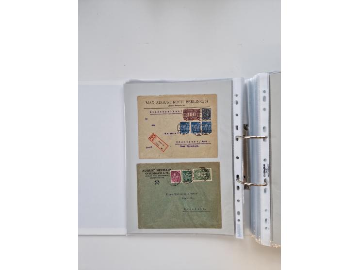 1920/23, umfangreiche Sammlung mit über 4600 Briefen, Karten und Ganzsachen. Dabei interessante Frankaturen, Blockeinheiten, 