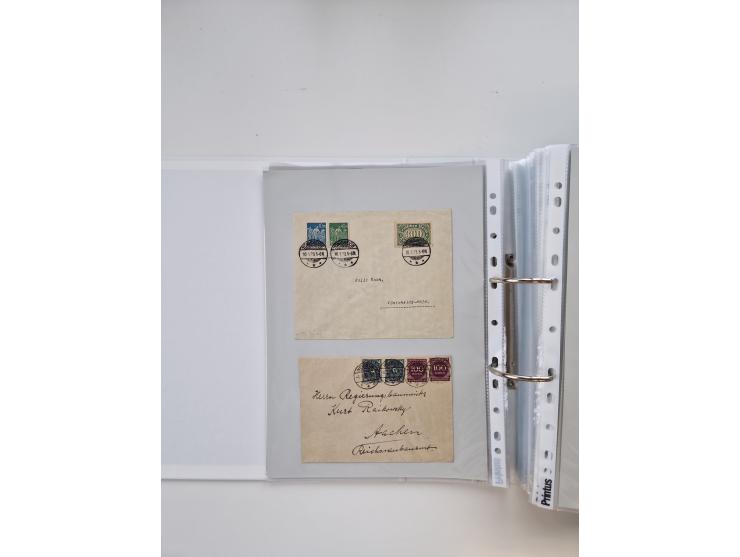 1920/23, umfangreiche Sammlung mit über 4600 Briefen, Karten und Ganzsachen. Dabei interessante Frankaturen, Blockeinheiten, 