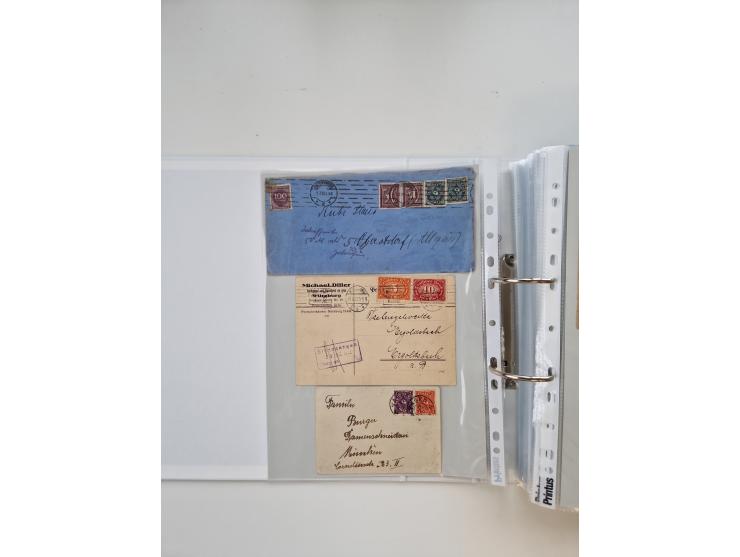 1920/23, umfangreiche Sammlung mit über 4600 Briefen, Karten und Ganzsachen. Dabei interessante Frankaturen, Blockeinheiten, 