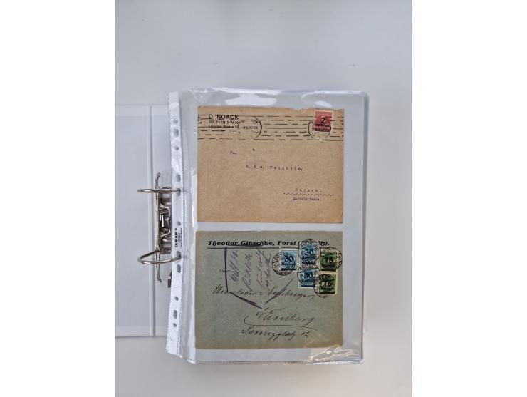 1920/23, umfangreiche Sammlung mit über 4600 Briefen, Karten und Ganzsachen. Dabei interessante Frankaturen, Blockeinheiten, 