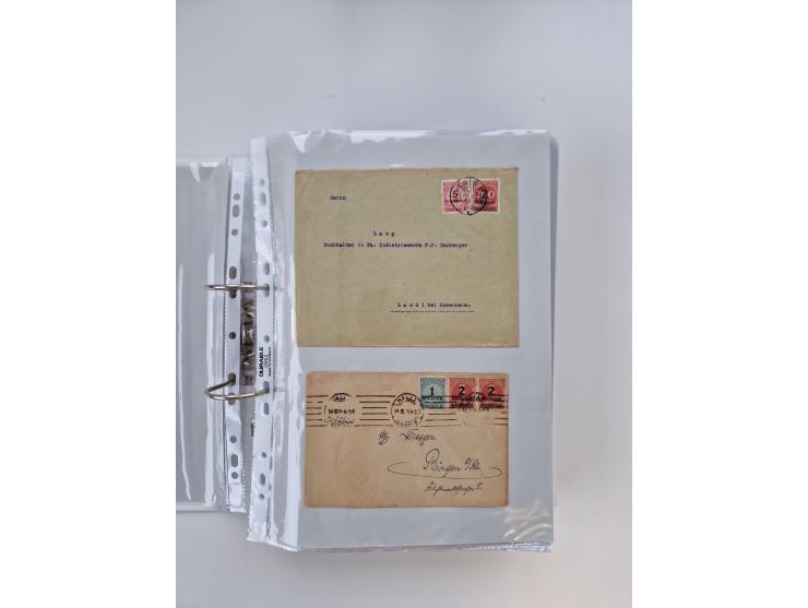 1920/23, umfangreiche Sammlung mit über 4600 Briefen, Karten und Ganzsachen. Dabei interessante Frankaturen, Blockeinheiten, 
