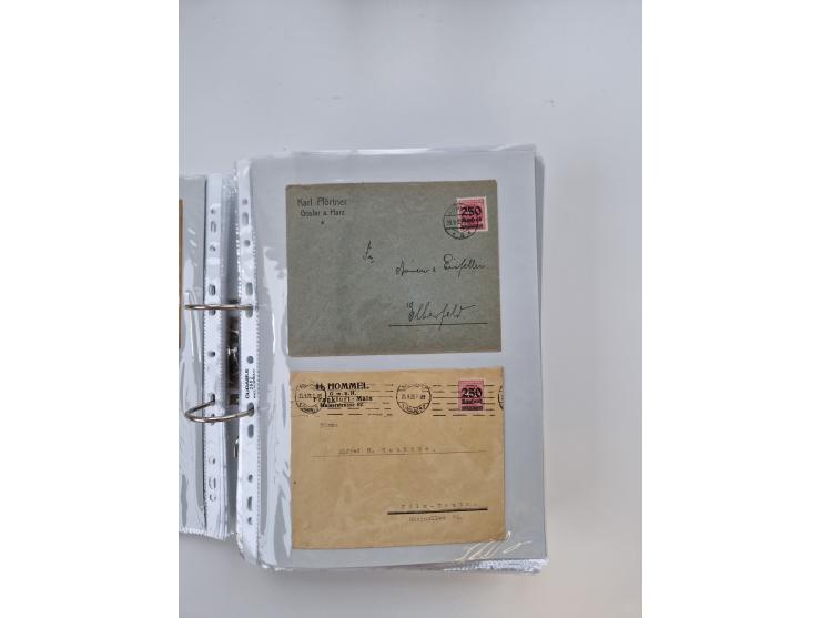 1920/23, umfangreiche Sammlung mit über 4600 Briefen, Karten und Ganzsachen. Dabei interessante Frankaturen, Blockeinheiten, 
