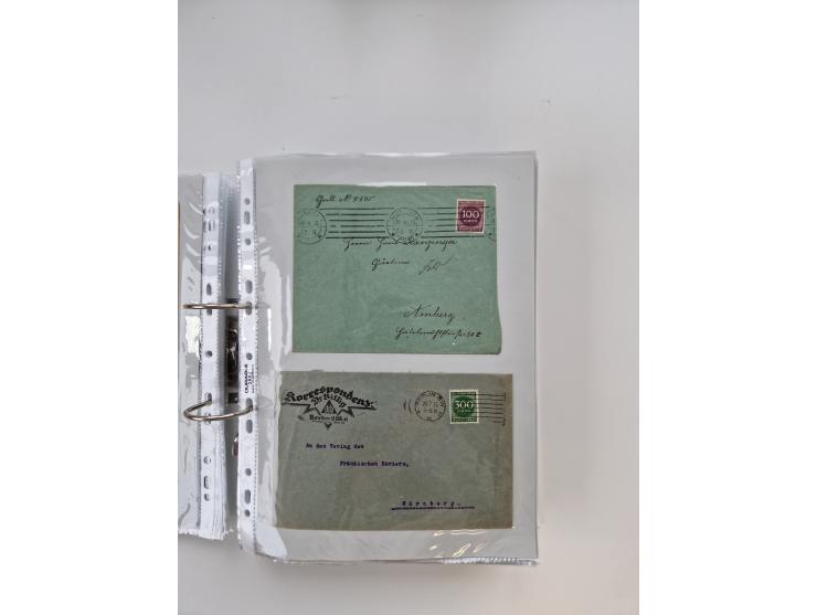 1920/23, umfangreiche Sammlung mit über 4600 Briefen, Karten und Ganzsachen. Dabei interessante Frankaturen, Blockeinheiten, 