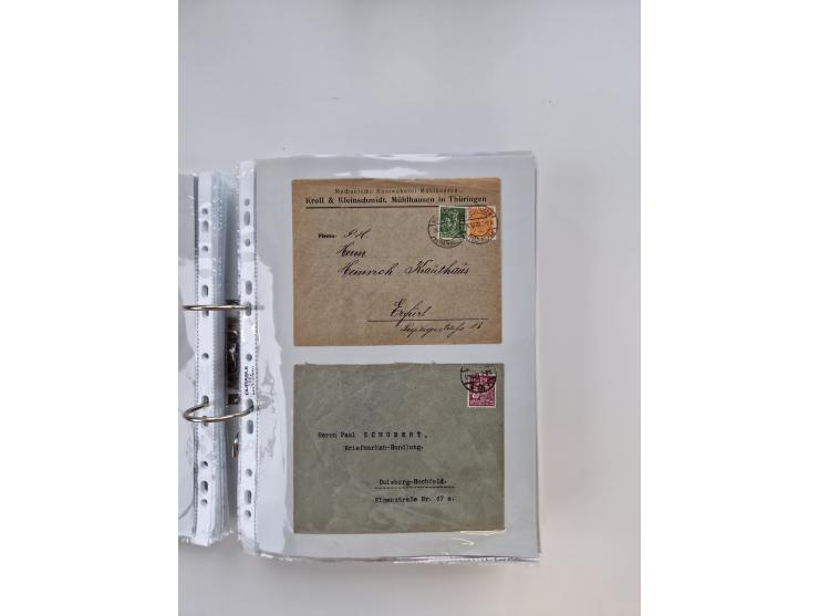 1920/23, umfangreiche Sammlung mit über 4600 Briefen, Karten und Ganzsachen. Dabei interessante Frankaturen, Blockeinheiten, 