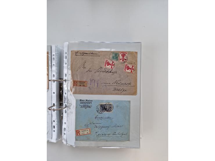 1920/23, umfangreiche Sammlung mit über 4600 Briefen, Karten und Ganzsachen. Dabei interessante Frankaturen, Blockeinheiten, 