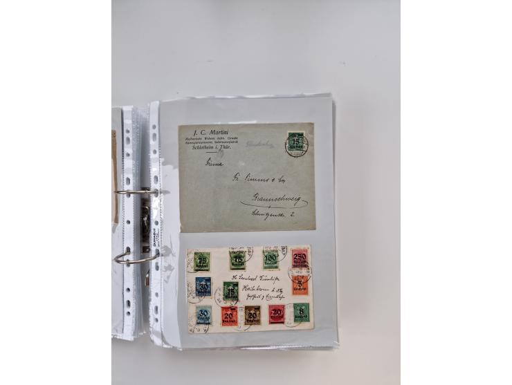 1920/23, umfangreiche Sammlung mit über 4600 Briefen, Karten und Ganzsachen. Dabei interessante Frankaturen, Blockeinheiten, 