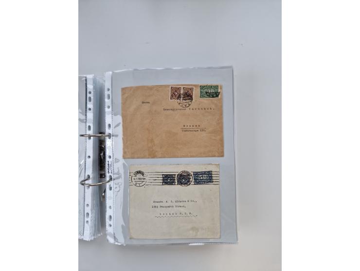 1920/23, umfangreiche Sammlung mit über 4600 Briefen, Karten und Ganzsachen. Dabei interessante Frankaturen, Blockeinheiten, 