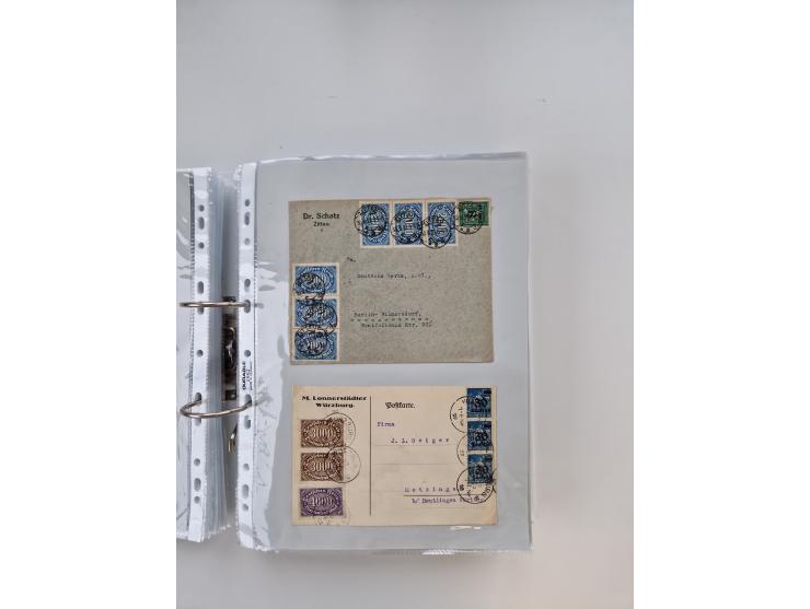 1920/23, umfangreiche Sammlung mit über 4600 Briefen, Karten und Ganzsachen. Dabei interessante Frankaturen, Blockeinheiten, 