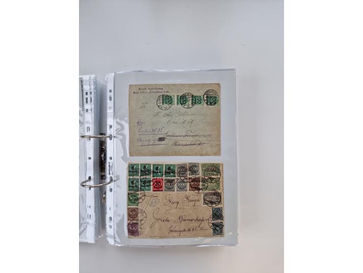 1920/23, umfangreiche Sammlung mit über 4600 Briefen, Karten und Ganzsachen. Dabei interessante Frankaturen, Blockeinheiten, 