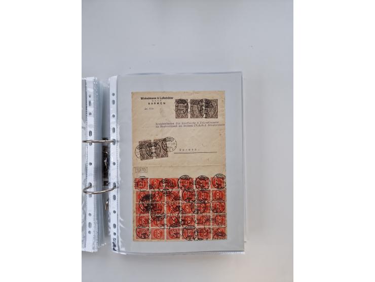 1920/23, umfangreiche Sammlung mit über 4600 Briefen, Karten und Ganzsachen. Dabei interessante Frankaturen, Blockeinheiten, 