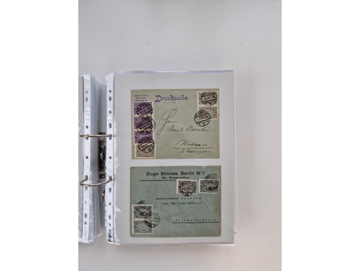 1920/23, umfangreiche Sammlung mit über 4600 Briefen, Karten und Ganzsachen. Dabei interessante Frankaturen, Blockeinheiten, 