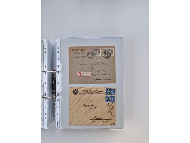 1920/23, umfangreiche Sammlung mit über 4600 Briefen, Karten und Ganzsachen. Dabei interessante Frankaturen, Blockeinheiten, 