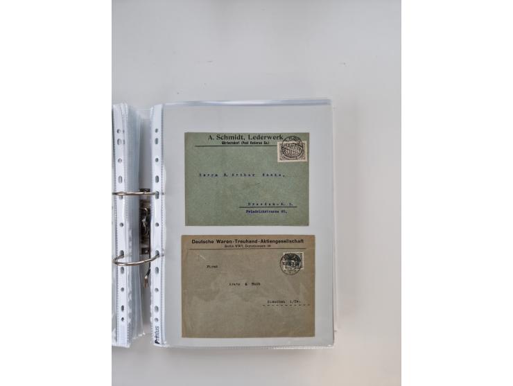 1920/23, umfangreiche Sammlung mit über 4600 Briefen, Karten und Ganzsachen. Dabei interessante Frankaturen, Blockeinheiten, 