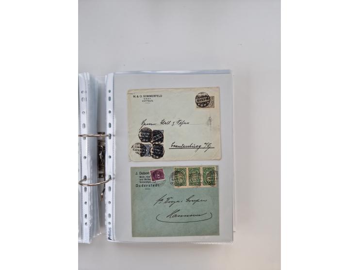1920/23, umfangreiche Sammlung mit über 4600 Briefen, Karten und Ganzsachen. Dabei interessante Frankaturen, Blockeinheiten, 