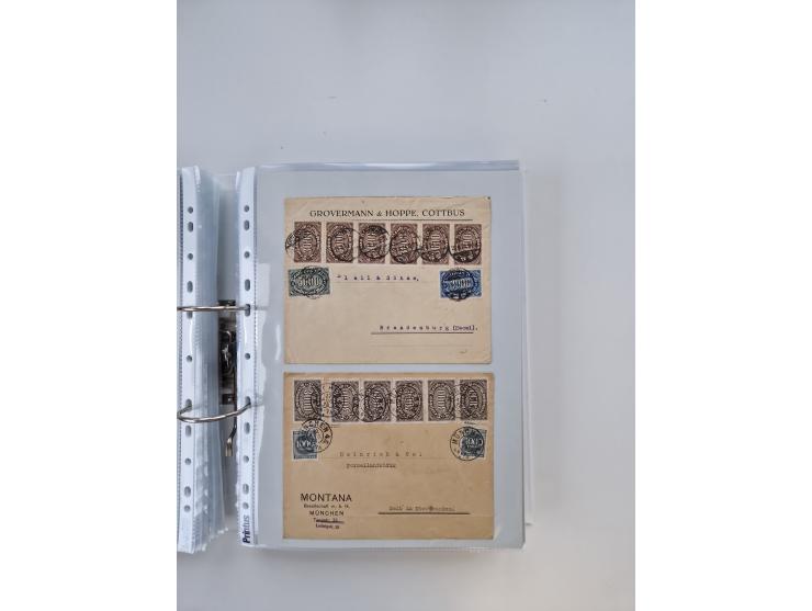 1920/23, umfangreiche Sammlung mit über 4600 Briefen, Karten und Ganzsachen. Dabei interessante Frankaturen, Blockeinheiten, 