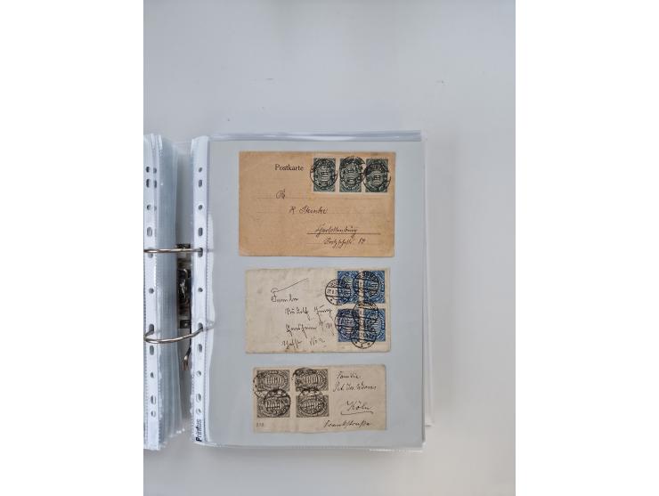 1920/23, umfangreiche Sammlung mit über 4600 Briefen, Karten und Ganzsachen. Dabei interessante Frankaturen, Blockeinheiten, 