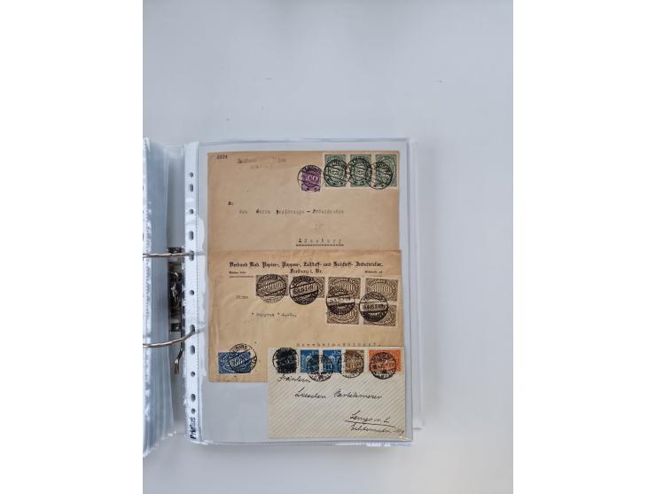 1920/23, umfangreiche Sammlung mit über 4600 Briefen, Karten und Ganzsachen. Dabei interessante Frankaturen, Blockeinheiten, 
