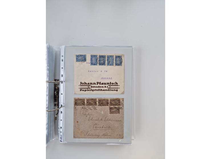 1920/23, umfangreiche Sammlung mit über 4600 Briefen, Karten und Ganzsachen. Dabei interessante Frankaturen, Blockeinheiten, 