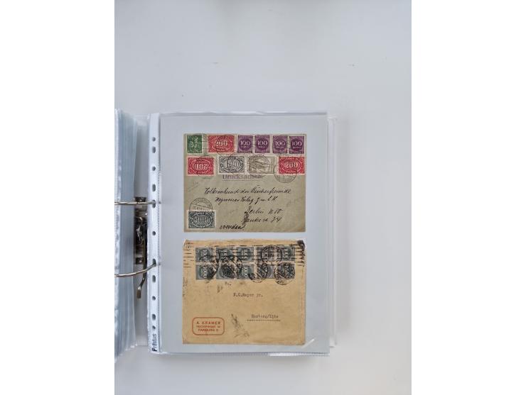 1920/23, umfangreiche Sammlung mit über 4600 Briefen, Karten und Ganzsachen. Dabei interessante Frankaturen, Blockeinheiten, 