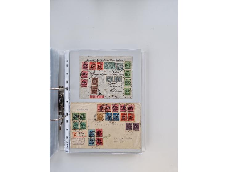1920/23, umfangreiche Sammlung mit über 4600 Briefen, Karten und Ganzsachen. Dabei interessante Frankaturen, Blockeinheiten, 