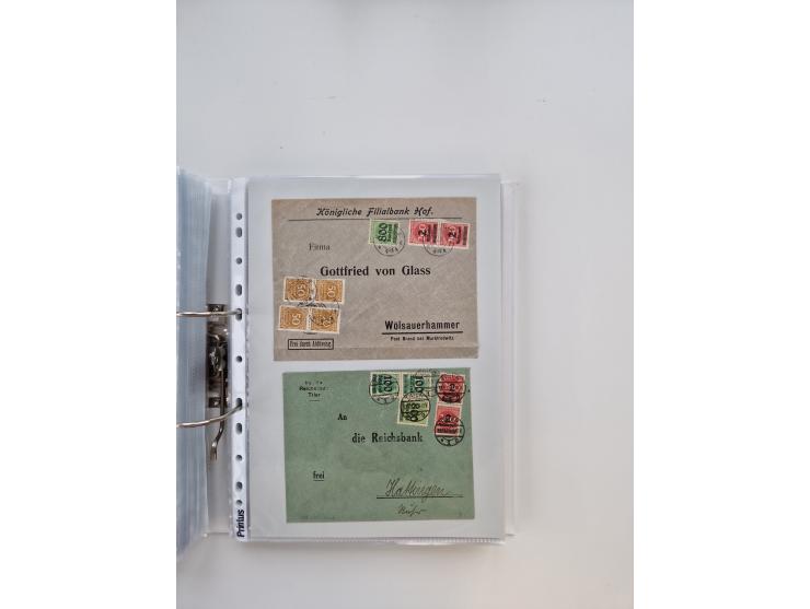 1920/23, umfangreiche Sammlung mit über 4600 Briefen, Karten und Ganzsachen. Dabei interessante Frankaturen, Blockeinheiten, 