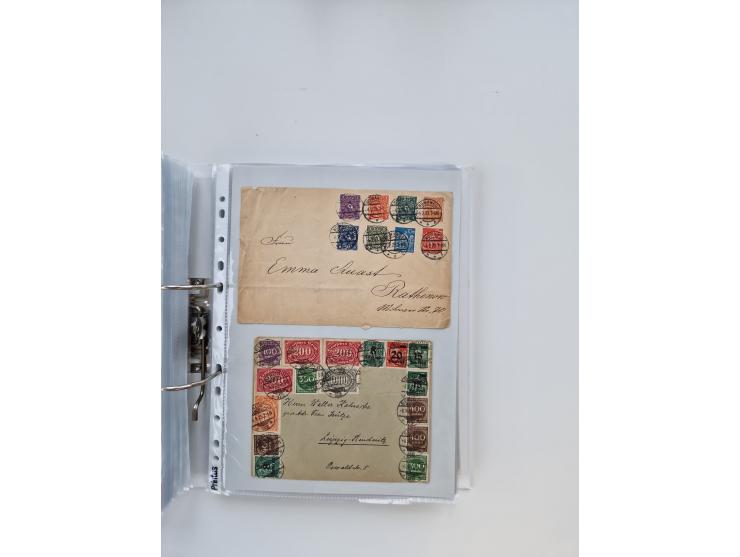 1920/23, umfangreiche Sammlung mit über 4600 Briefen, Karten und Ganzsachen. Dabei interessante Frankaturen, Blockeinheiten, 