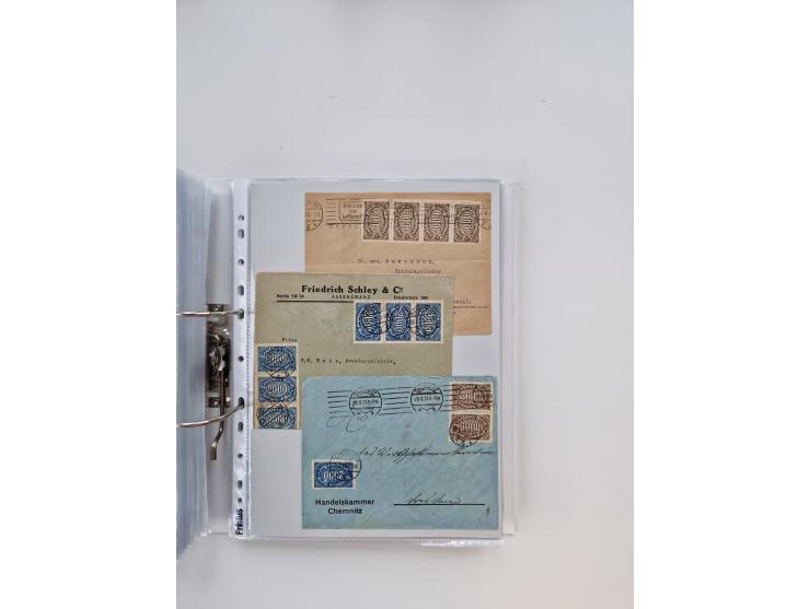 1920/23, umfangreiche Sammlung mit über 4600 Briefen, Karten und Ganzsachen. Dabei interessante Frankaturen, Blockeinheiten, 