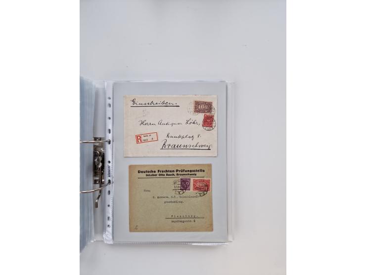 1920/23, umfangreiche Sammlung mit über 4600 Briefen, Karten und Ganzsachen. Dabei interessante Frankaturen, Blockeinheiten, 
