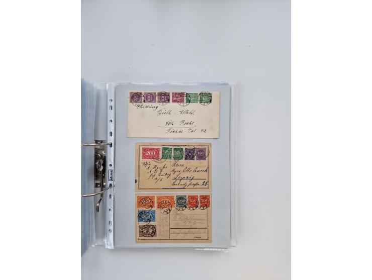 1920/23, umfangreiche Sammlung mit über 4600 Briefen, Karten und Ganzsachen. Dabei interessante Frankaturen, Blockeinheiten, 