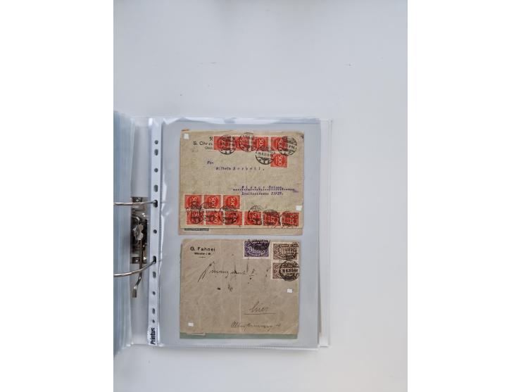 1920/23, umfangreiche Sammlung mit über 4600 Briefen, Karten und Ganzsachen. Dabei interessante Frankaturen, Blockeinheiten, 