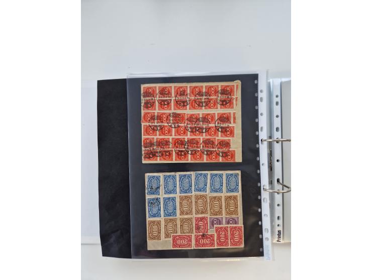 1920/23, umfangreiche Sammlung mit über 4600 Briefen, Karten und Ganzsachen. Dabei interessante Frankaturen, Blockeinheiten, 