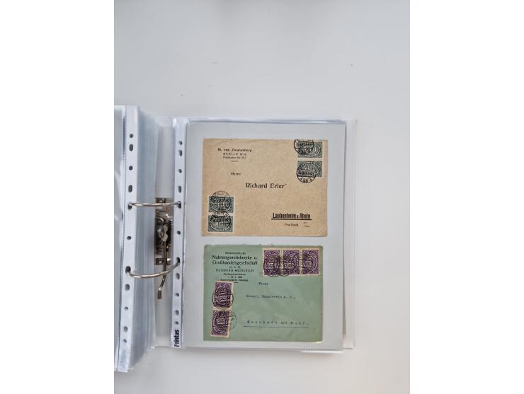 1920/23, umfangreiche Sammlung mit über 4600 Briefen, Karten und Ganzsachen. Dabei interessante Frankaturen, Blockeinheiten, 