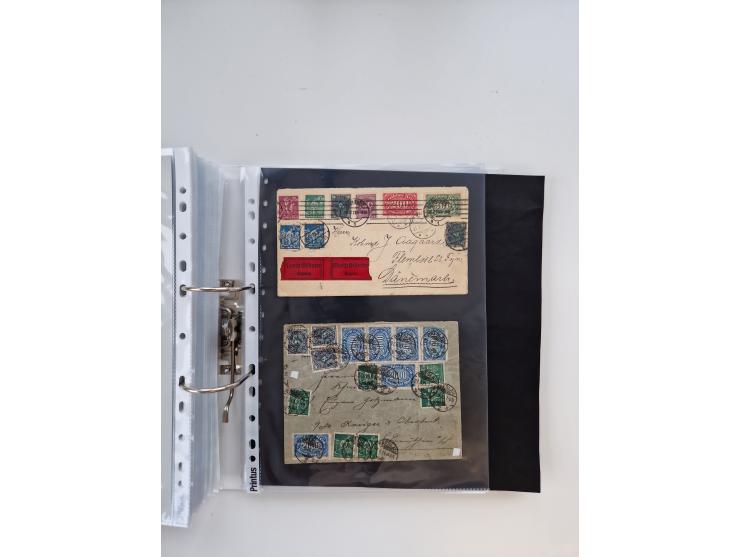 1920/23, umfangreiche Sammlung mit über 4600 Briefen, Karten und Ganzsachen. Dabei interessante Frankaturen, Blockeinheiten, 