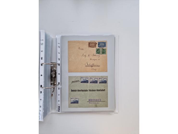 1920/23, umfangreiche Sammlung mit über 4600 Briefen, Karten und Ganzsachen. Dabei interessante Frankaturen, Blockeinheiten, 