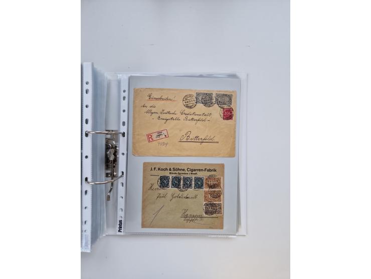 1920/23, umfangreiche Sammlung mit über 4600 Briefen, Karten und Ganzsachen. Dabei interessante Frankaturen, Blockeinheiten, 
