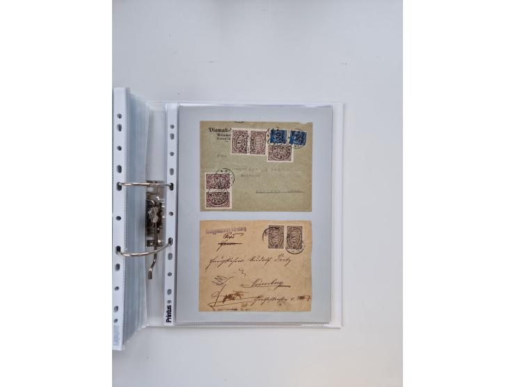 1920/23, umfangreiche Sammlung mit über 4600 Briefen, Karten und Ganzsachen. Dabei interessante Frankaturen, Blockeinheiten, 