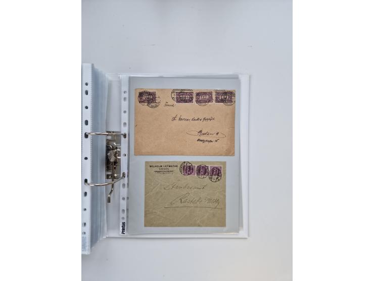 1920/23, umfangreiche Sammlung mit über 4600 Briefen, Karten und Ganzsachen. Dabei interessante Frankaturen, Blockeinheiten, 