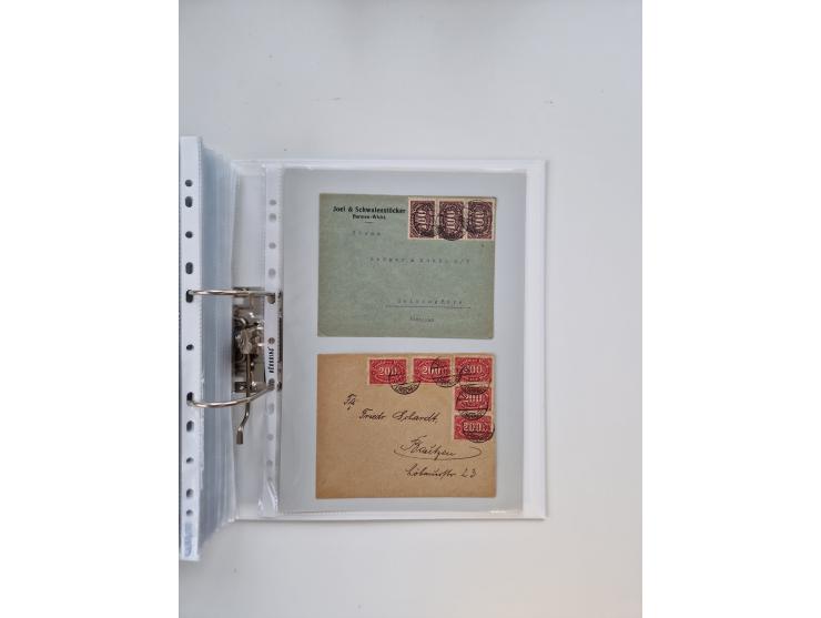 1920/23, umfangreiche Sammlung mit über 4600 Briefen, Karten und Ganzsachen. Dabei interessante Frankaturen, Blockeinheiten, 