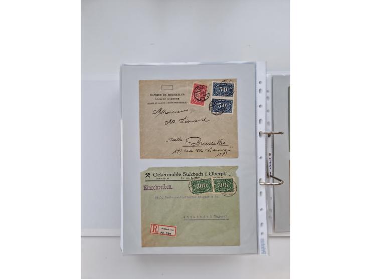 1920/23, umfangreiche Sammlung mit über 4600 Briefen, Karten und Ganzsachen. Dabei interessante Frankaturen, Blockeinheiten, 