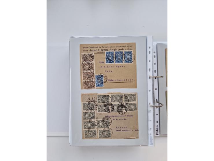 1920/23, umfangreiche Sammlung mit über 4600 Briefen, Karten und Ganzsachen. Dabei interessante Frankaturen, Blockeinheiten, 