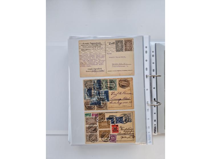 1920/23, umfangreiche Sammlung mit über 4600 Briefen, Karten und Ganzsachen. Dabei interessante Frankaturen, Blockeinheiten, 