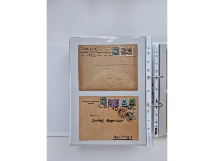 1920/23, umfangreiche Sammlung mit über 4600 Briefen, Karten und Ganzsachen. Dabei interessante Frankaturen, Blockeinheiten, 